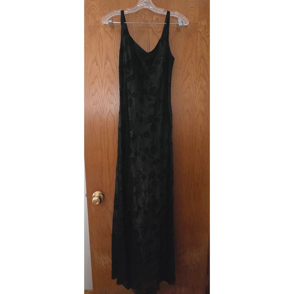 Zum Zum Niki Livas Vintage Y2K Black Rose Dress Whimsigoth Goth Prom Size 9/10